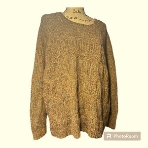 CJ Banks oversized Women’s Cable Knit Sweater 2X